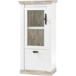 Vitrine HOME AFFAIRE "Florenz", weiß (pinie weiß), Schränke, im romantischen Landhaus-Look, Höhe 146 cm