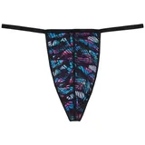HOM Herren G-String - Blackrock, Tanga, Unterwäsche, gemustert Schwarz/Blau L