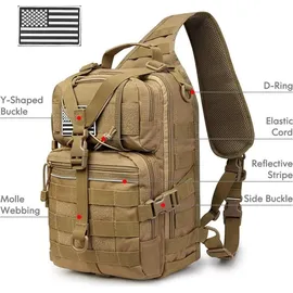 luxuskollektion Taktischer Sling Rucksack Militär Schultertasche Outdoor Camping