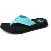 REEF Damen Sandy Flip-Flop, Schwarz/Blau, 43 EU - 43 EU