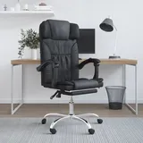 vidaXL Bürostuhl mit Massagefunktion Schwarz Kunstleder