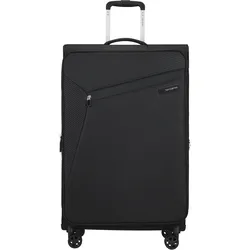 Weichgepäck-Trolley SAMSONITE "LITEBEAM, black, 77 cm", Gr. B/H/T: 47cm x 77cm x 28cm 103 l, schwarz, Polyester, Koffer, Reisekoffer Aufgabegepäck Reisegepäck mit Volumenerweiterung