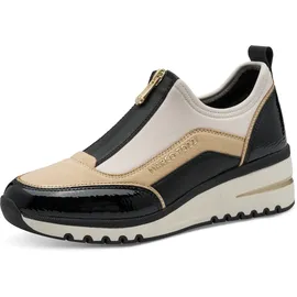 Marco Tozzi Slip-On Sneaker Damen Beige/Schwarz 41