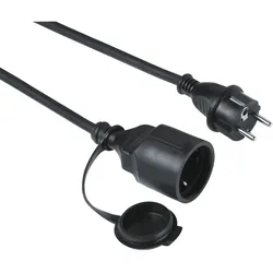 Hama Outdoor, 5 m, 1 AC-Ausgänge, Outdoor, Gerade, IP44, Gummi