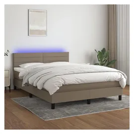 vidaXL Boxspringbett 140 x 200 cm Taupe