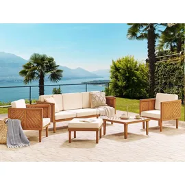 Beliani Lounge Set 5-tlg. Hellbraun