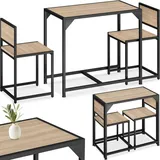 Tectake tectake® Sitzgruppe, 3-teilig, Industrial Style, mit höhenverstellbaren Kunststofffüßen