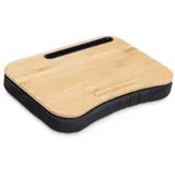 Navaris Laptoptisch Laptoptisch mit Kissen 44x32x6cm - Holz Ständer (1-St) braun