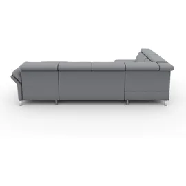 sit&more Wohnlandschaft SIT & MORE "Vincenzo U-Form", grau (hellgrau), B:317cm H:84cm T:93cm, Sofas, Wohnlandschaft, inklusive Kopfteilverstellung, wahlweise mit Bettfunktion, Bettkasten