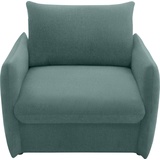 Domo Collection Sessel 700023, Schlaffunktion, Federkern, stabile Liegefläche Schlafsessel grün