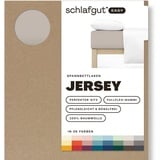 schlafgut Easy Jersey 120 x 200 - 130 x 200 cm sand mid