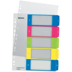 LEITZ WOW PC-beschriftbares Register, PP 1 - 5