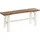 DESIGN DELIGHTS RUSTIKALE HOLZBANK Anzio 90 | 90x39x26cm (BxHxT), Bank aus Mahagoni Holz | zusammenklappbare Sitzbank, Holzbank, Küchenbank aus Holz, Faltbank | Farbe: 06 weiß-Landhaus