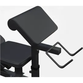 Gorilla Sports GORILLA SPORTS® Multifunktion Hantelbank - mit Hantelset 100kg, Hantelablage, Latzug, Dip-Station, Butterfly, Curlpult, Beincurler, Verstellbar, Schwarz/Weiß - Kraftstation, Trainingsbank