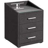 Sconto Nachtschrank Moon 47 x 46 x 61 cm Braun