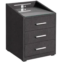 Sconto Nachtschrank Moon 47 x 46 x 61 cm Braun