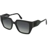 Karl Lagerfeld KL6098S Unisex-Sonnenbrille Vollrand Quadratisch Kunststoff-Gestell, schwarz