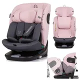 Chipolino i-Size Kindersitz Motion (40-150 cm) Isofix 360° drehbar verstellbar, Farbe:rosa