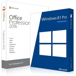 Windows 8.1 Pro + Office 2016 Professional Lizenznummer