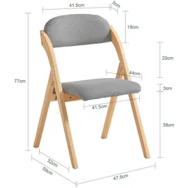 SoBuy Klappstuhl 2er Set Hellgrau