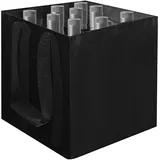 LUKDUNG Flaschentasche 9 Flaschen, Flaschenträger für 1,5 Liter Flaschen, Tragetasche mit Trennwänden für Flaschen, Wiederverwendbar Handtasche für Getränketasche Bierflaschen Weinflasche