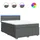 vidaXL Boxspringbett 140 x 200 cm Dunkelgrau