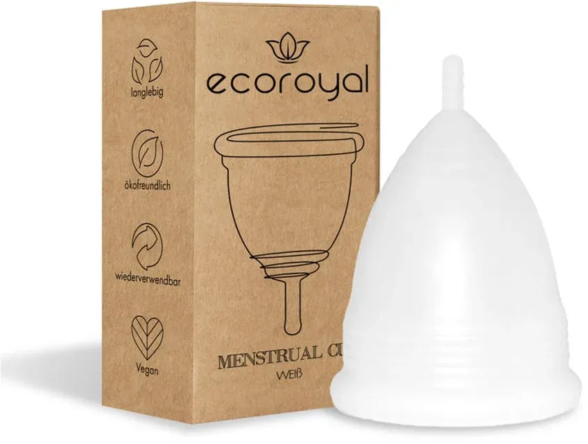 Ecoroyal Menstruationstasse in 2 Größen - Weiss - B