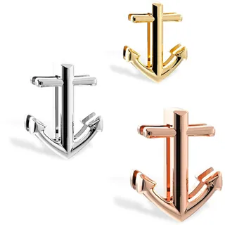 THIORA Charmband Charms | 'Anker' Anhänger | Anchor Charm | Mesh Armband Charm (Rosegold)