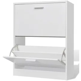 vidaXL Schuhschrank 70 x 11 x 9 cm weiß