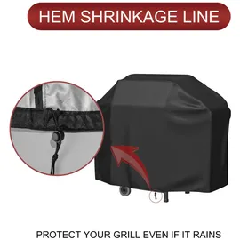 Intirilife Grillabdeckung 147 x 61 x 117 cm Polyester schwarz