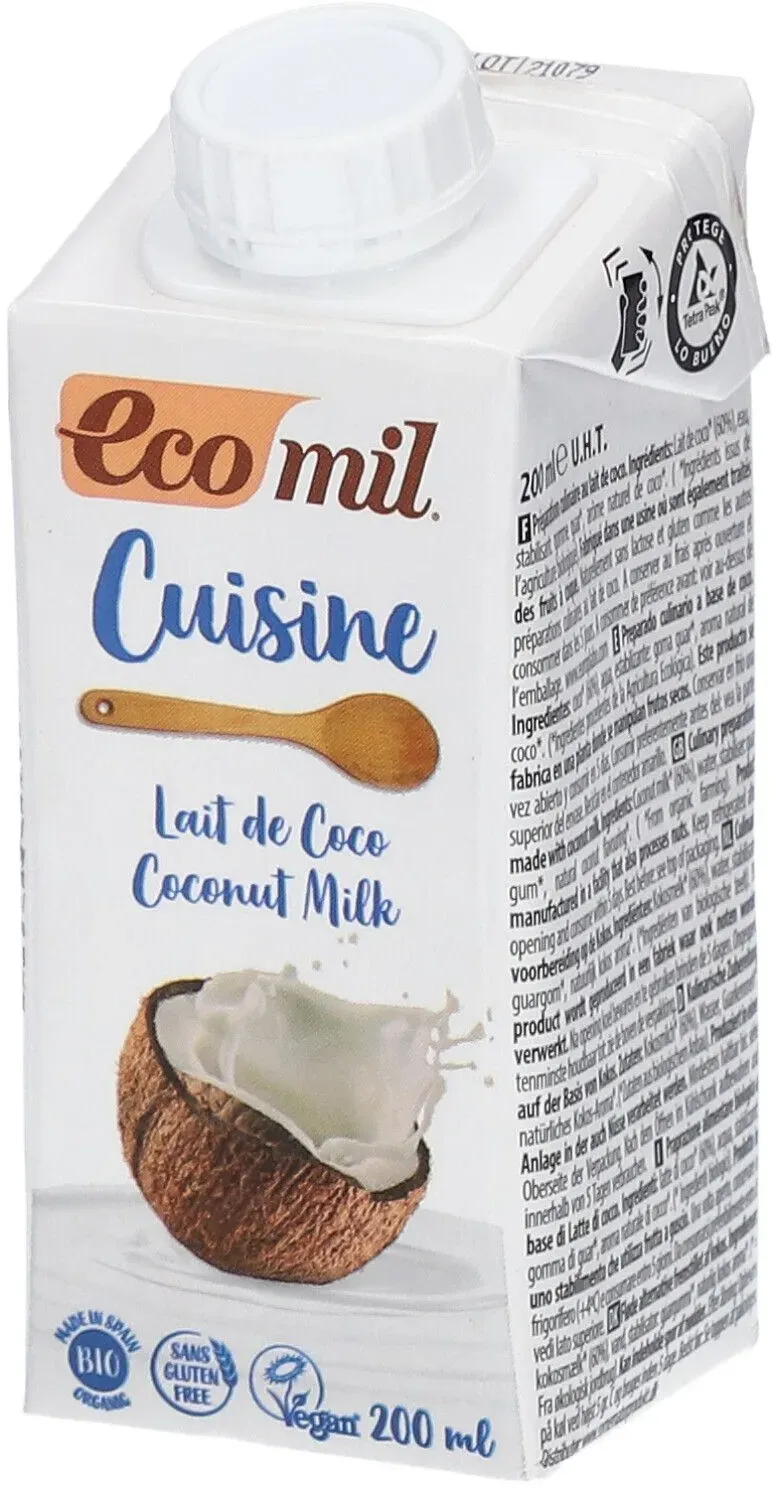Ecomil Cuisine Kokos zonder Suiker 200 ml Melk