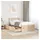 vidaXL Massivholzbett 90 x 200 cm Braun