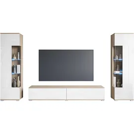 INOSIGN Wohnwand »Kenia, Vitrine Türanschlag links/rechts wechselbar« 3 Stk. tlg., braun