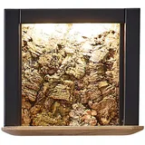 Livetastic Wandregal, Schwarz, Wildeiche, Holz, Holzwerkstoff, Wildeiche, Kork, massiv, Sperrholz, 30x28x20 cm, Beimöbel erhältlich, hängend, Küchen, Küchenmöbel, Küchenregale