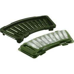 SHIBBY Eiswürfelform Eiswürfelform Patrone – 10 Fächer für Eiswürfel mit Deckel grün