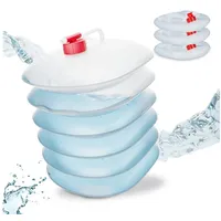 Relaxdays Faltkanister 4er Set, 10 Liter, faltbare Wasserkanister mit