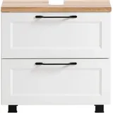 welltime Waschbeckenunterschrank Lana Badmöbel, 2 Schubladen, 60 cm breit weiß