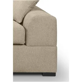 xonox Eckcouch Strukturstoff L-Form 3-Sitzer Beige