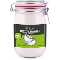 mituso Bio Kokosöl 1000ml nativ & kaltgepresst | 1L Kokosnussöl im Bügelglas