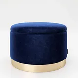 Playboy runder Pouf "SUE" Blau