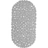 Badewannenmatte Steinoptik, rutschfeste Badeeinlage mit Saugnäpfen, waschbare Rutschmatte, 36 x 68 cm, grau, 1 Stück