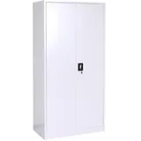 Mendler Aktenschrank HWC-L60, Stahlschrank Mehrzweckschrank, Schließfach Kleiderstange abschließbar, Metall 185x90x45cm, grau