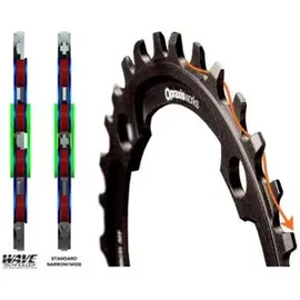 Praxis Works MTB Kettenblatt - Black - 30T 104BCD Wave, Unisex Erwachsene, Standard