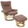 MCA Furniture Relaxsessel Montreal Textil 83 x 104 x 83 cm Braun mit Hocker
