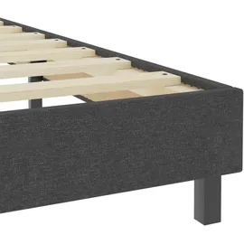 vidaXL Boxspringbett Dunkelgrau Stoff 180x200 cm