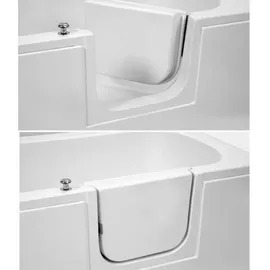 hak Handelsagentur Koch Badewanne mit Tür/Seniorenbadewanne 169,5x70cm Ausführung Links