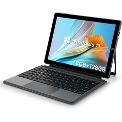 ALLDOCUBE Notebook (8 GB SSD, ALLDOCUBE 2 in 1 Tablet PC mit Tastatur Windows 11Tablet Laptop) schwarz