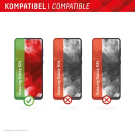 Displex Panzerglas 2D) für Samsung Galaxy A24/A25 5G, Eco-Montagerahmen, Tempered Glas, kratzer-resistente Schutzfolie, hüllenfreundlich