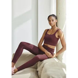 LASCANA Seamless Leggings Damen dunkelrot Gr.M (40/42)