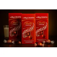 LINDOR MILCH +40g GRATIS Inhalt /Packung 3x 150g (MHD: 05/26)